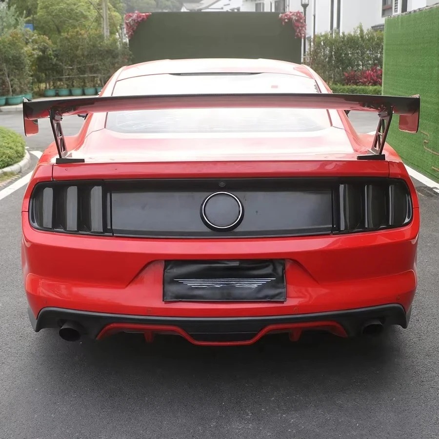 Adjustable Carbon Fiber Rear Spoiler for 2015-2023  Mustang GT500 Style High Stand Trunk Wing